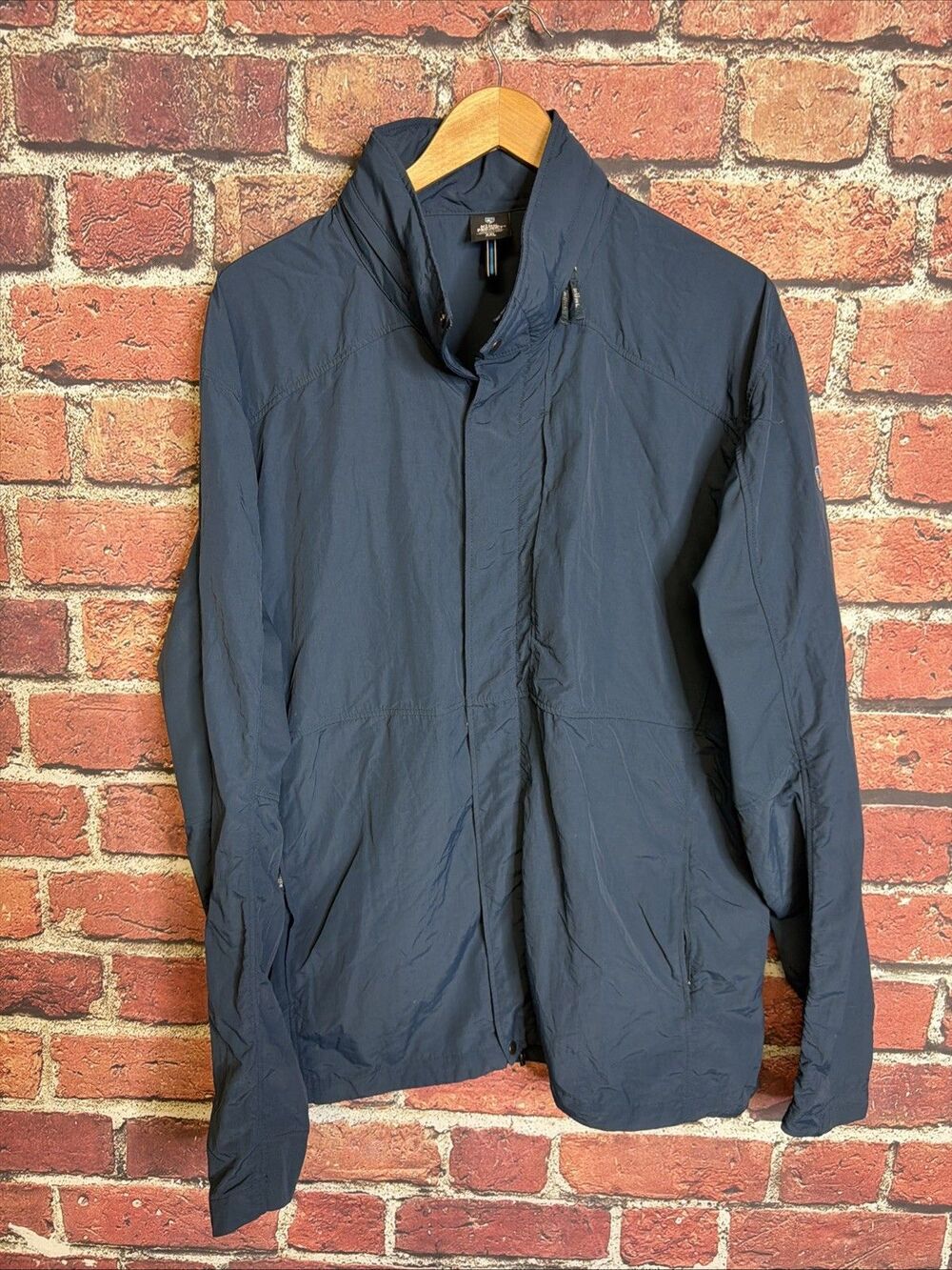KUHL Projekt Men's XXL Full Zip Hooded Jacket Blue Button Up 2XL